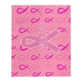 thumbnail image 1 of Flannel Cancer Awareness Warm Ribbon Chemotherapy Support Air Conditioning Thickened Nap Blanket, 1 of 7