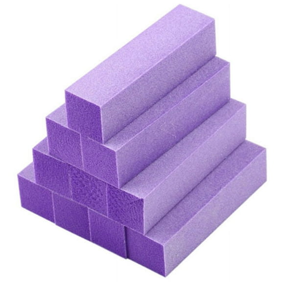Professional High Quality Acrylic Nails Manicure Pedicure Buffing Buffer Block - Purple 10ct