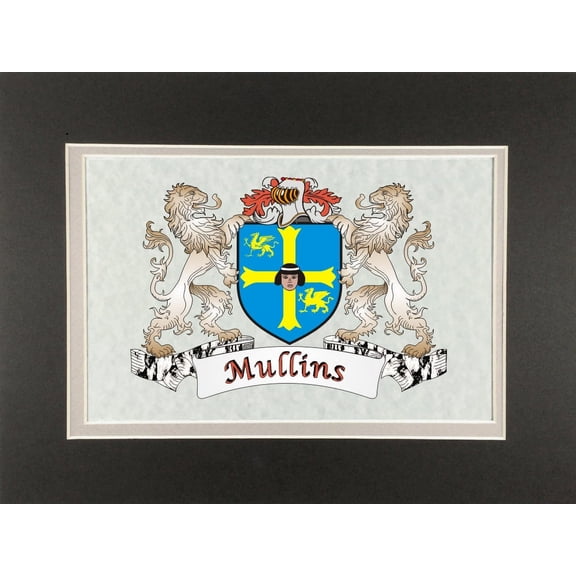 Mullins Irish Coat of Arms Print - Frameable 9" x 12"