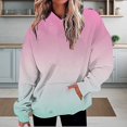 thumbnail image 2 of VISALY Hoodies Pullover Tunic Sweatshirt Oversized Casual Long Sleeve Loose Fashion Pockets Pullover Tops Printed Sweatshirts Soft Sweaters Womens Sweaters Dressy Casual Pullover Sweatshirt Pink S, 2 of 5
