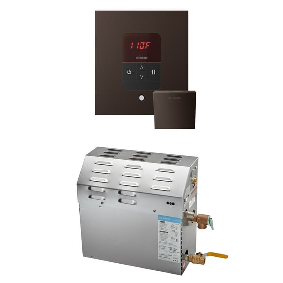 Mr Steam MS 10kW (10000W) Steam Shower Generator Package w/square iTempo Control in OilRubbed Bronze