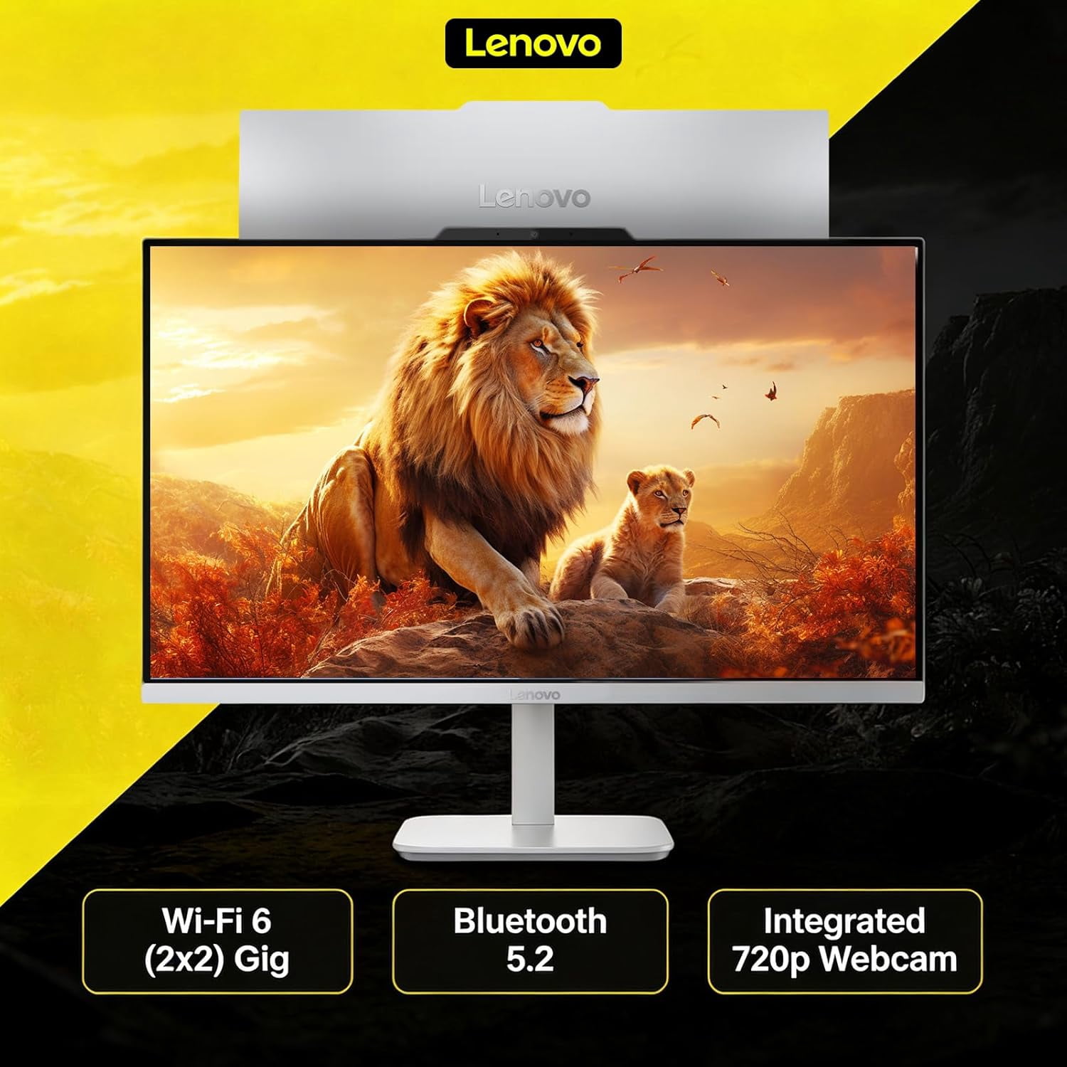 Lenovo All in One Desktop Computer, 23.8" IPS FHD Display, Intel N100 Processor, 32GB RAM, 1TB SSD, Intel UHD Graphics, Wi-Fi 6, Wired Keyboard & Mouse, HD Webcam, Windows 11 Pro