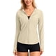 thumbnail image 1 of Craaazy Women Casual Full Zip Jacket, Solid Color Long Sleeve Sun Protection Top, Slim Fit with Thumb Holes and Pockets for Daily Wear Gifts, 1 of 8
