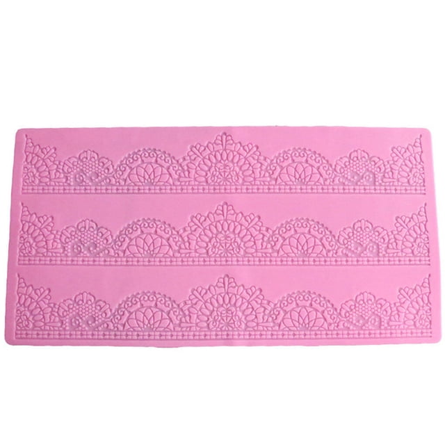 Naiovety Cake Embosser Molde Encaje Fondant Estera para hornear Silicona Textura Flor Decoración Molde DIY Rosa Herramientas y accesorios para hornear