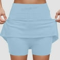 thumbnail image 2 of HZLPFO Women's Tennis Golf Skirts High Waisted with Pockets Inner Shorts for Athletic Skorts Sports Running Pickleball Womens Short Skirt Light Blue,4XL, 2 of 6
