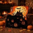 thumbnail image 5 of Halloween Blanket,Halloween Pumpkin Blanket 40"x60",Fall Halloween Throw Blanket Gifts for Women,Cozy Soft Flannel Fleece Quilt for Home Living Room Couch Bed Chair or Dorm Decor(C), 5 of 6
