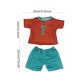 thumbnail image 3 of 18 Inch Doll Soccer Outfit, Striped Football Jersey & Shorts Casual Set, Sports Team Uniform for 18" Dolls Match Play Costume, 3 of 6