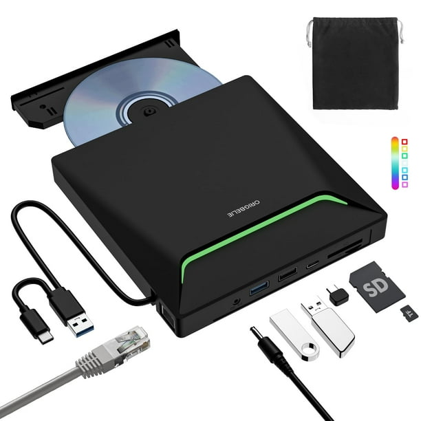 Unidad externa de CD DVD ORIGBELIE Cool DVD Burner USB 3.0