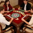 thumbnail image 5 of XINGXIANG Mahjong Table Mat with Carrying Bag Anti- Noise Reduction Mahjong Majiang Poker Paigow Card Game Mat Table Cover(Red,31.5x31.5inch/80x80cm), 5 of 6