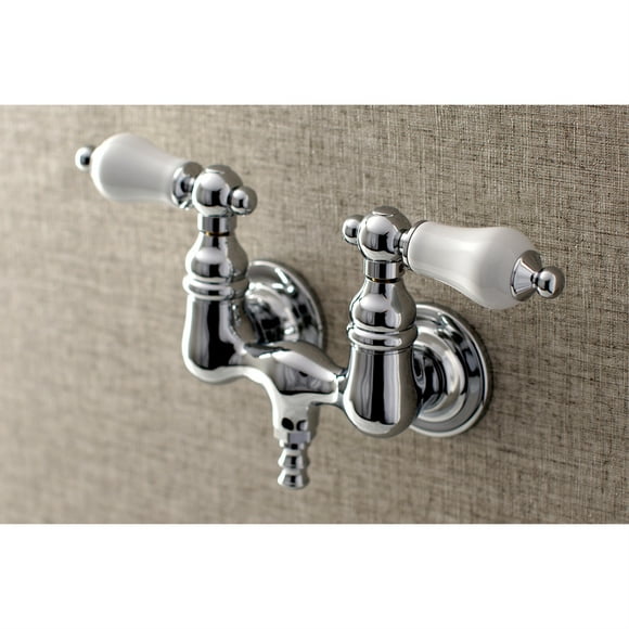 Kingston Brass AE36T1 Aqua Vintage 3-3/8 Inch Wall Mount Tub Faucet Polished Chrome