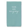 thumbnail image 2 of Creative Products Cook Eat Enjoy Teal 16 x 25 Tea Towel Set of 2, 2 of 5