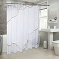 thumbnail image 3 of Shower Curtains with 9 Handy Mesh Pockets Pocket Waterproof Fabric Shower Curtain or Liner with 9 Mesh Pockets for Bathroom, 72 x 72 Inches, Gold, 3 of 7
