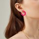 thumbnail image 3 of WILLBEST Juego De Aretes Pendientes De Verano Estilo Vacaciones Versátiles Geométricos Rojos Rosas Para Mujer, 3 of 3