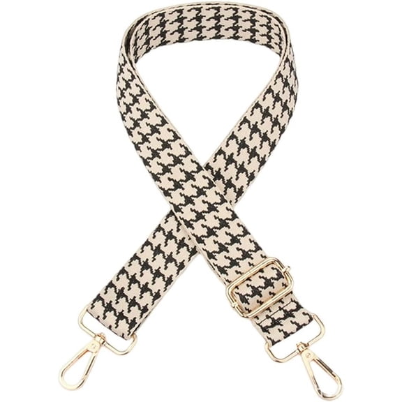 Kukuzhu Replacement Wide Shoulder Strap Jacquard Crossbody Purse Strap Multi Color Bag Strap Adjustable Shoulder Strap