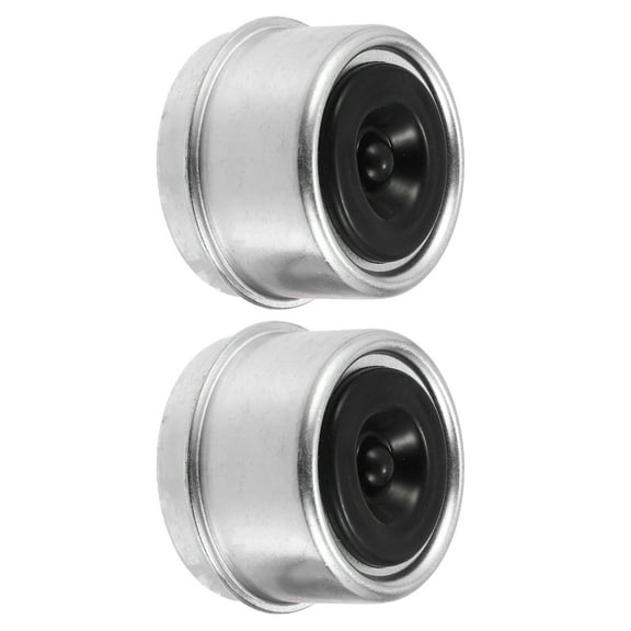 Unique Bargains 2pcs 1.98'' Trailer Axle Wheel Dust CapTrailer Bearing Dust Cap for Trailer Wheel Hubs Silver Tone