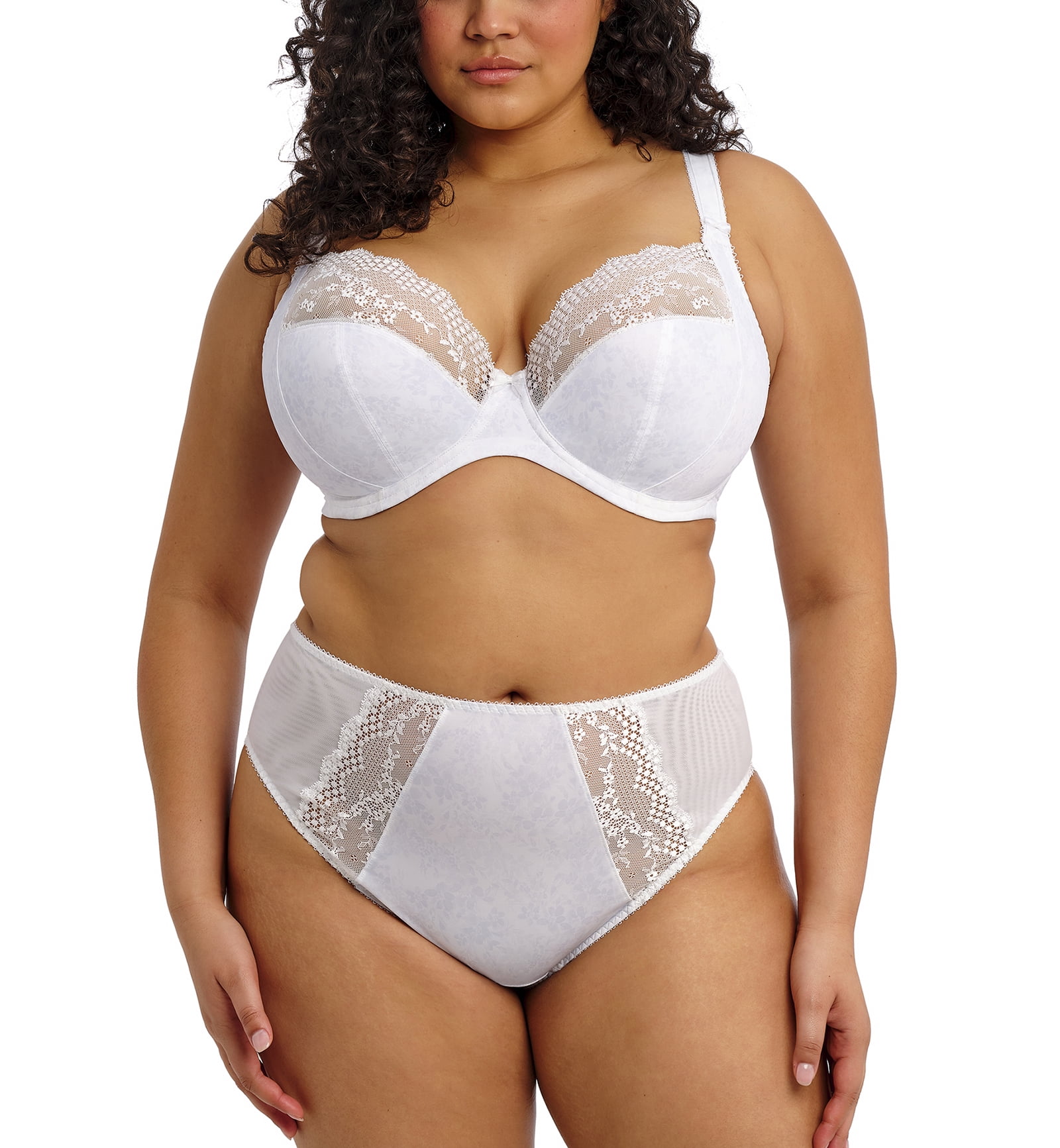 Elomi Lucie Side Support Plunge Bra 36H - Rumble Color, Underwire For Shaping & Comfort