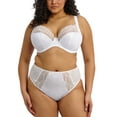 thumbnail image 4 of Elomi Lucie Banded Stretch Lace Plunge Underwire Bra (4490),36H,White, 4 of 5