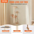 thumbnail image 2 of Cat Tree VEVOR de 4 niveles con estante montado en la pared y tablas de saltar, 2 of 9