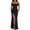 Black,White, variant on Black Summer Dress Elegant Bodycon off Shoulder Sleeveless High Split Ruched Long formal Evening Dress Womens White Dress Short Dress Mini Dresses for Women(Black,M)