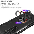 thumbnail image 4 of ELEHOLD Slim Case for Samsung Galaxy Z Fold 5 Rugged Case with Metal Ring Holder Kickstand Work with Magnetic Car Mount Holder Shockproof Case for Samsung Galaxy Z Fold 5,Black, 4 of 12