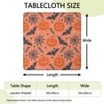 thumbnail image 2 of Elasticized Halloween table decoration with spooky pattern, perfect stretch-to-fit cover for 34x34 inch square tables, features classic pumpkin and ghost motifs, 2 of 6