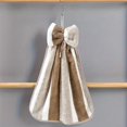 thumbnail image 1 of 1 toalla de cocina con patrón de rayas de lazo | Toalla de cocina de poliéster absorbente y de secado rápido, perfecta for la limpieza del hogar, solo lavado a mano, toalla facial, 1 of 2