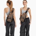 thumbnail image 6 of Sling Backpack,Halloween Black Cat Pumpkin Pattern Sling Bag with Water Bottle Holder,Waterproof Sling Bag for Men/Women with Headphone Jack for Hiking,Travel, 6 of 6