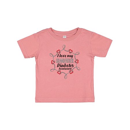 

Inktastic I Love My Grandfather Diabetes Awareness Gift Baby Boy or Baby Girl T-Shirt