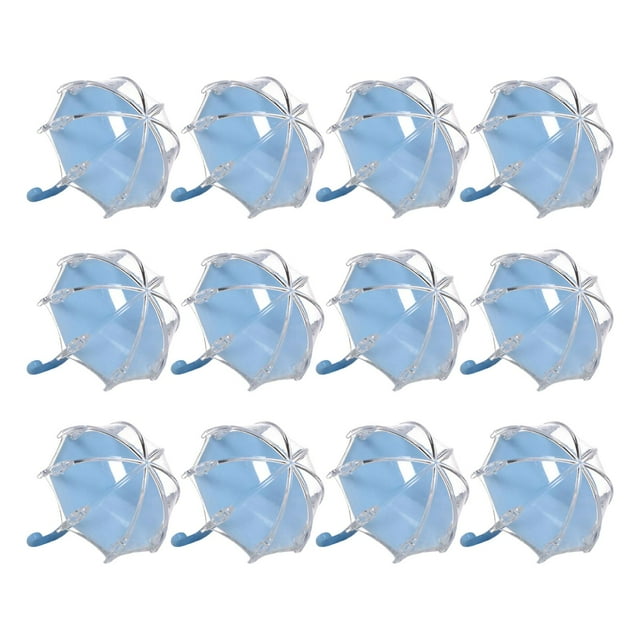 12 Wedding Favor Candy Boxes Umbrella Shape Candy Boxes Gift Boxes for Wedding Blue
