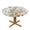 Floral Flowers, variant on Fireworks Us Flag Fitted Tablecloth Round with Elastic Edged, Waterproof Wipe Clean Table Cover for Outdoor Indoor Patio Kitchen - Fits Tables 45" to 50" Diameter