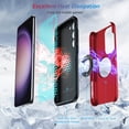 thumbnail image 2 of Hidden Series Galaxy S23 Case 5G,[Heat Dissipation][No Fall-Off Kickstand] 360°Metal Ring, 15Ft Military Grade Shockproof Protective Phone Case Designed for Samsung Galaxy S23 6.1", Red, 2 of 13