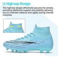 thumbnail image 2 of Runan unisex soccer cleats for mens womens football cleats high-top indoor/outdoor training soccer shoes, 2 of 7