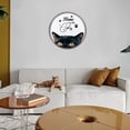 thumbnail image 3 of Vintage Round Tin Sign Home is Where The Cat is Quote Metal Tin Sign Gifts for Cat Lovers Pet Cat Sign, Kitty Sign, Animal Wall Art Housewarming Gift 12x12 Inches, 3 of 5
