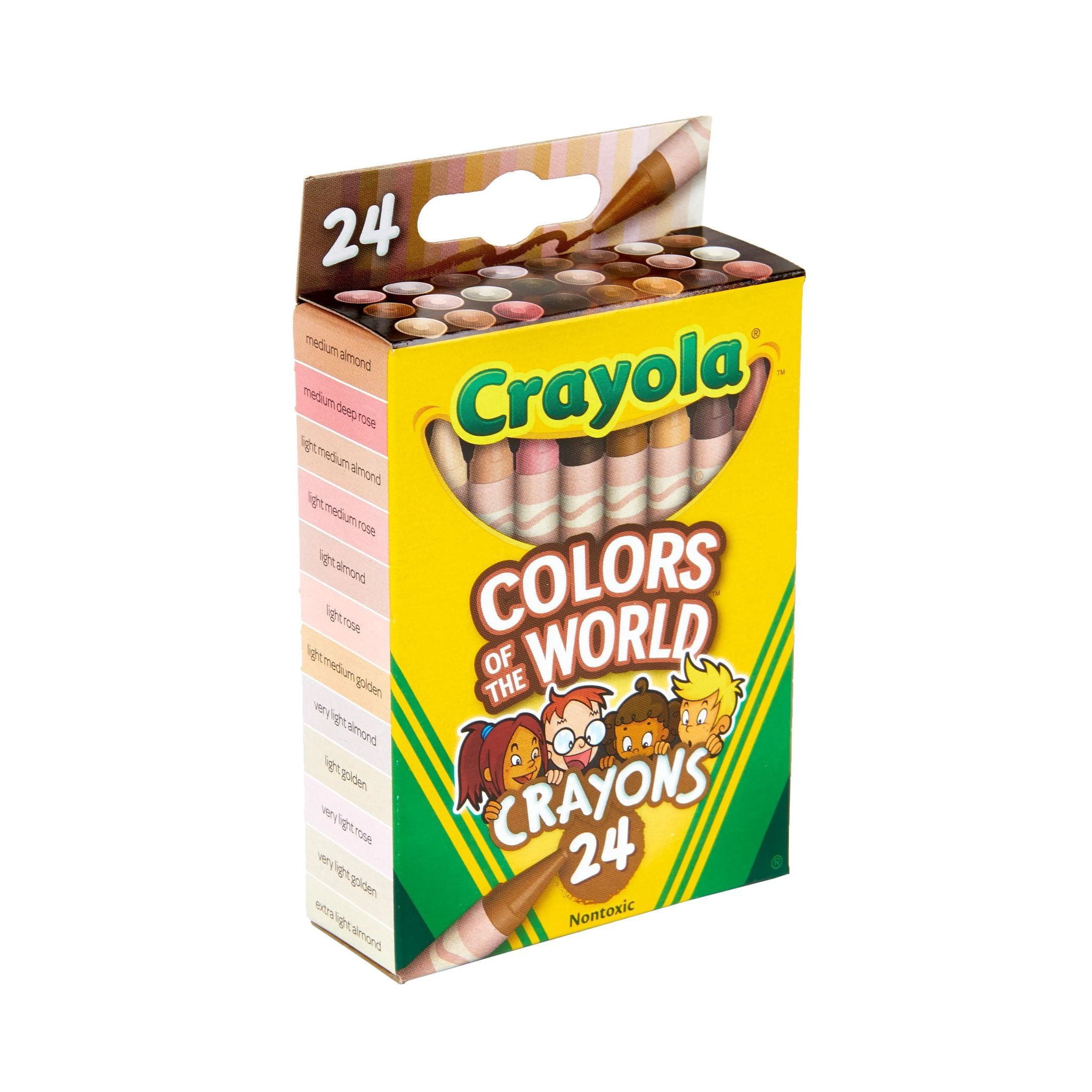 Crayola Colors of the World Crayons, 24 Ct, Back to School Supplies, Teacher Supplies, Child