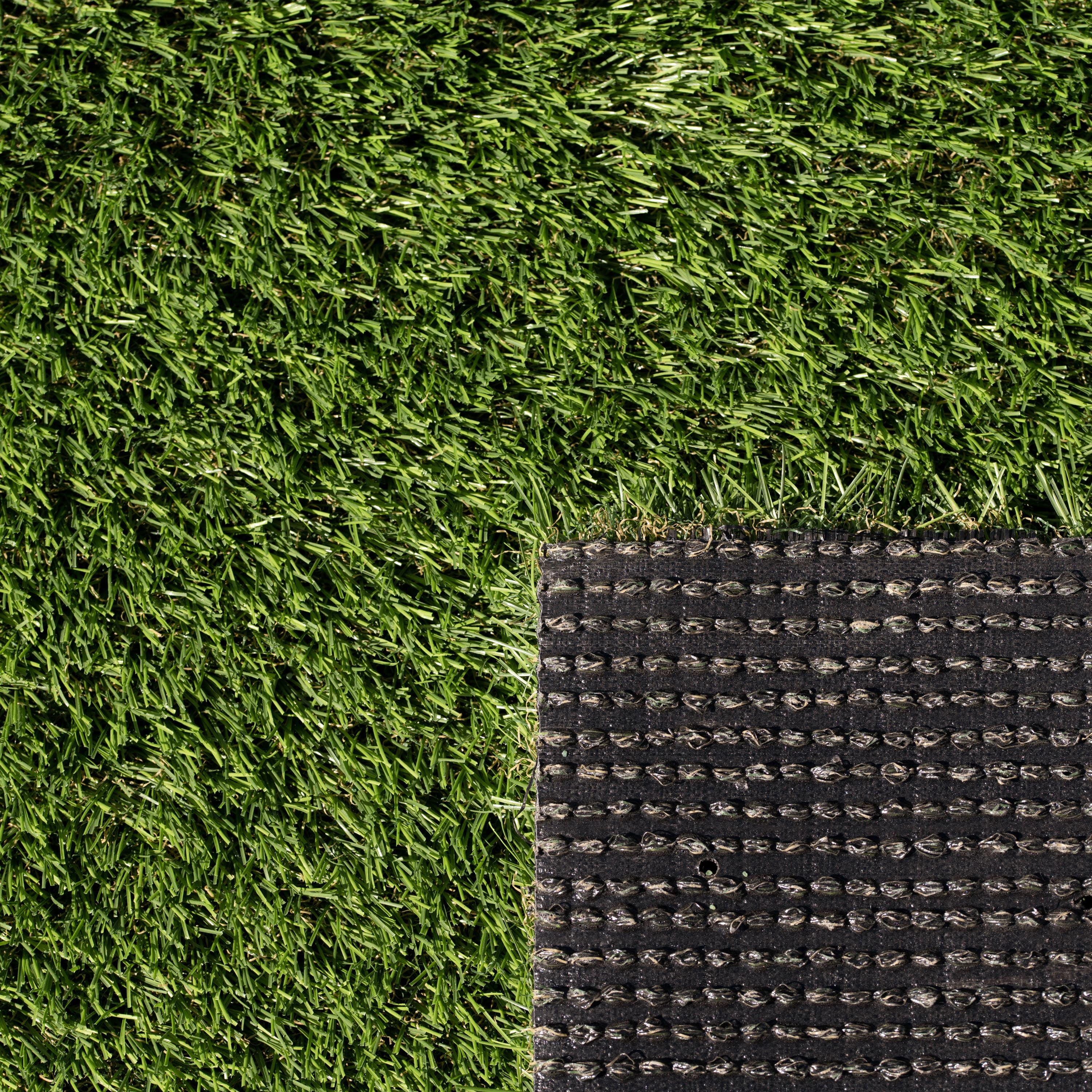 Emerald Green 4 in.  Width X 4 in. Length x 32 Mm Thick Sample Pre Cut Artificial Grass Turf Roll