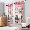 thumbnail image 2 of Yayeee Window Curtains Light Filtering 63"x42" Grommet Panel Pair Home Living Room Decor, Dog Cat Love, 2 of 7