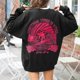 thumbnail image 3 of Sudadera con capucha para mujer, suéter de manga larga con letras estampadas, estética, 3 of 3