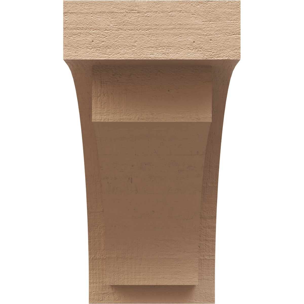 7"W x 14"D x 14"H Classic Rivera Rough Cedar Woodgrain TimberThane Corbel, Primed Tan