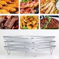 thumbnail image 4 of Billuyoard Bandeja para hornear cuadrada de acero inoxidable, accesorios para freidora de aire para hornear y asar, parrilla de tres capas Utensilios de cocina, 4 of 6