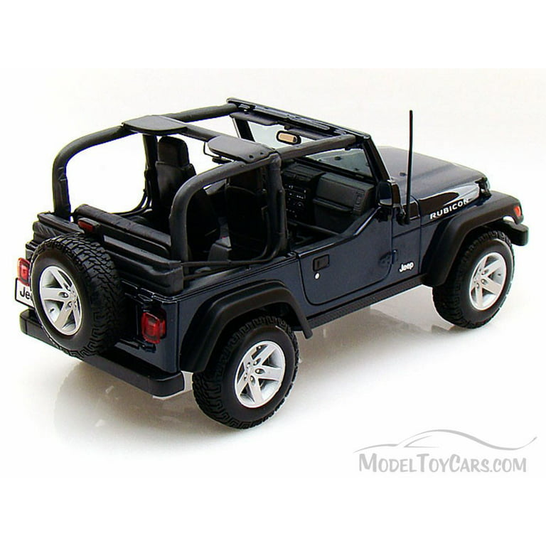 Jeep Wrangler Rubicon, Blue - Maisto 31663 - 1/18 Scale Diecast Model Toy  Car