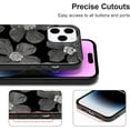 thumbnail image 5 of Case for iPhone 12 Pro Max, Retro Oil Painting Printed Black Flower Pattern Cute Exquisite Floral Blossom Phone Cover Stylish Durable Soft TPU Protective Case for Girls Women - Black Flower, 5 of 18