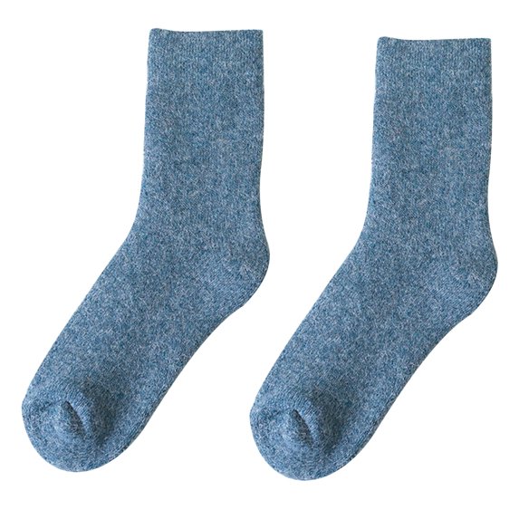 Puntoco Clearance Winter Super Thick Woolen Socks, Ladies' Warm Woolen Socks, Solid Color Socks