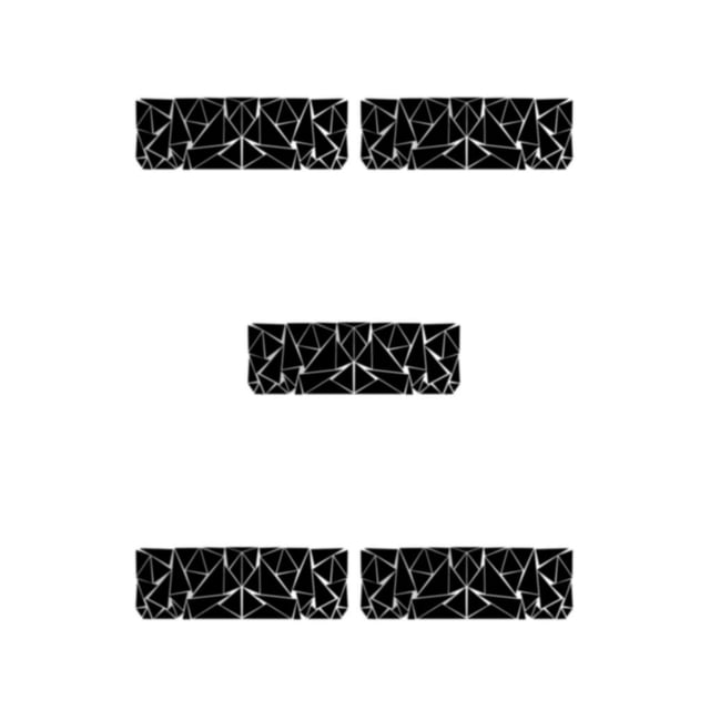 mmirethe Non-shrinkable Triangles Graphics Car Stickers Wide Range Of Applications Wide Application PVC No Fading Removable brilliant black 5Set