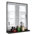 thumbnail image 5 of ANYHI Rectangular Bathroom and Living Room Metal Wall Mirror with Shelf, Metal Wall Mirror with Shelf, 20"*4.7"*24.4", 5 of 14
