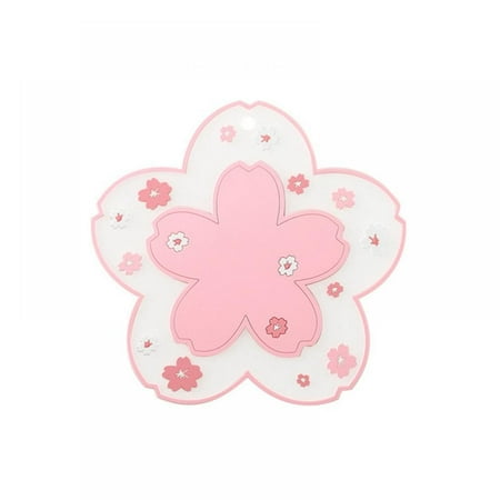 

Topumt PVC Coaster Cherry Blossom Cup Coaster Anti-Skid Insulation Coaster for Beer Coffee Tea