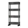 thumbnail image 1 of QualitChoice Occupying No Space 5 Tier Storage Cart For Compact Storage Solutions Applicable Scenarios Bathroom Black,4 layers 15cm, 1 of 6