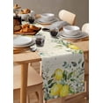 thumbnail image 6 of Table Runner Dresser Scarves 108 Inch Long,Watercolor Lemon Flower Leaves Linen Dining Table Runners Botanical Leaf on Retro Letter Tabletop Scarf for Wedding Holiday Party Kitchen, 6 of 9