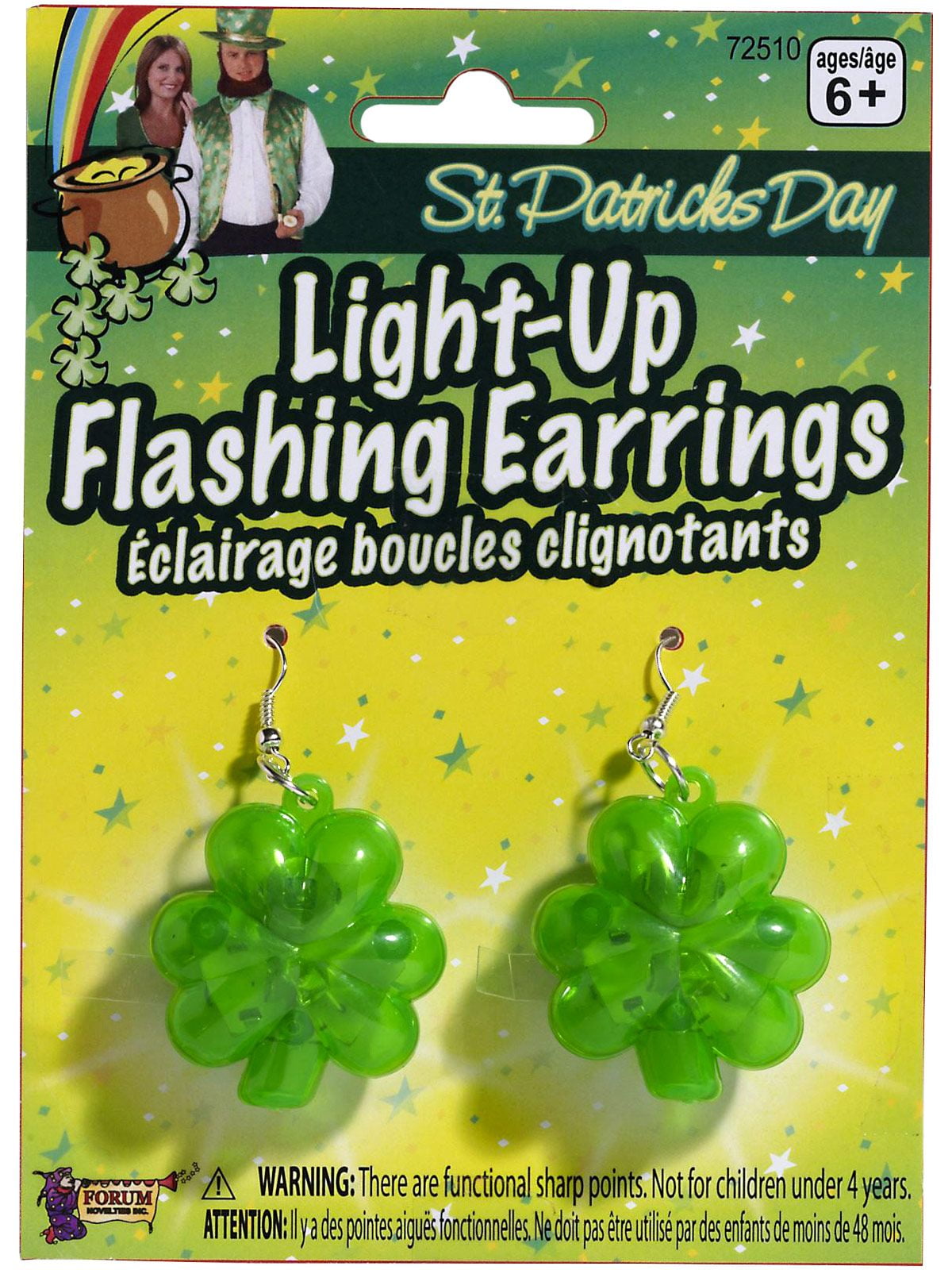yellow light up earrings