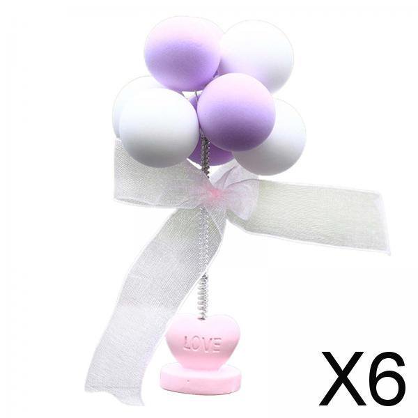 Decoración del Tablero del Automóvil Soledad 6x Globos Coloridos Adorno de 6 Piezas