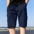 thumbnail image 2 of Akiihool Big Boys Shorts Boys' School Uniform Performance Shorts (Blue,6-7 Years), 2 of 5